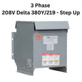 3 Phase 208V Delta - 380Y/219 - Step Up Transformer