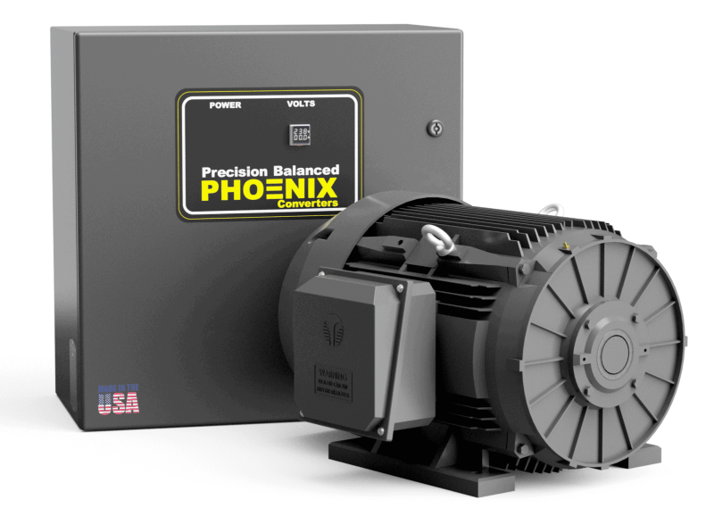 60 HP Rotary Phase Converter - GP60NL Single Phase to Three Phase Converter - Phoenix Phase Converters