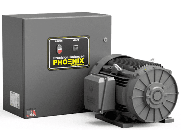 60 HP Rotary Phase Converter PH - Single Phase to Three Phase Converter - Phoenix Phase Converters