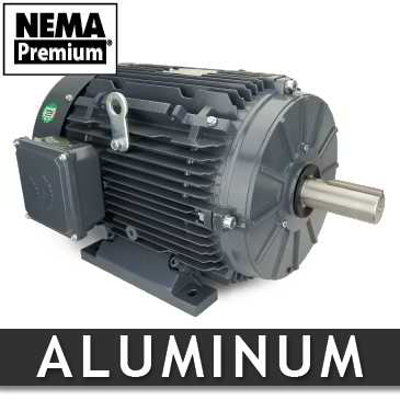 1.5 HP Three Phase Aluminum Electric Motor - Frame: 56C - RPM: 3600