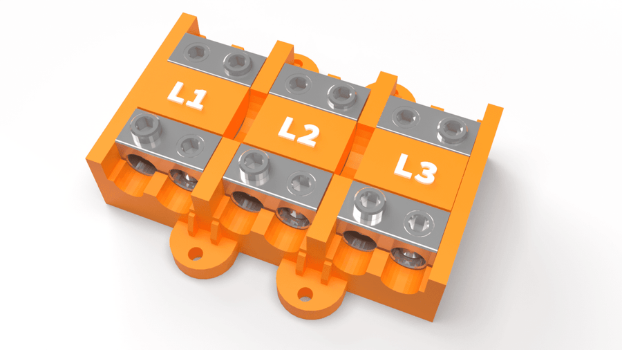 3 Pole 10 HP Power Distribution Block GPB103 25