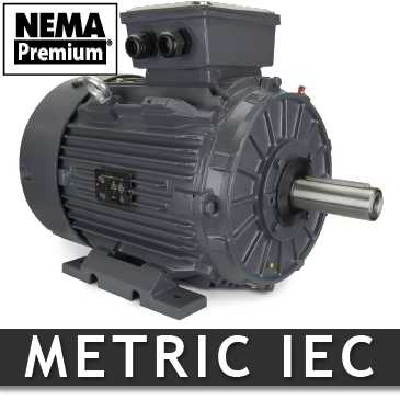 0.18 HP Metric IEC Motor - Frame: 56 - RPM: 3600