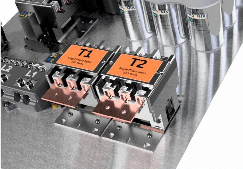 Phoenix GP75NL control panel with easy-install T1 and T2 terminals